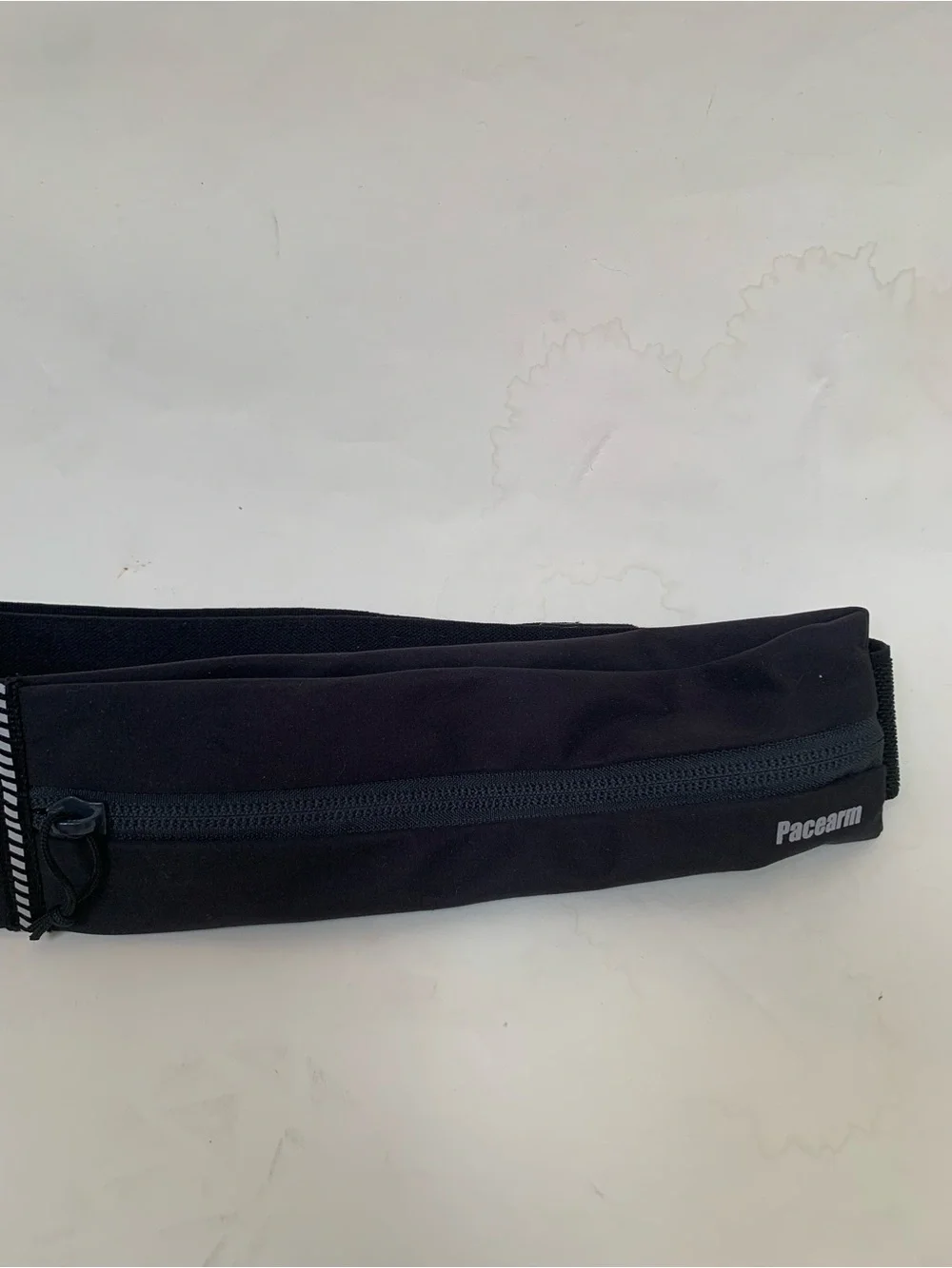 Pacearm Black Running Waist Pack Zippered Pockets Adjustable Waist